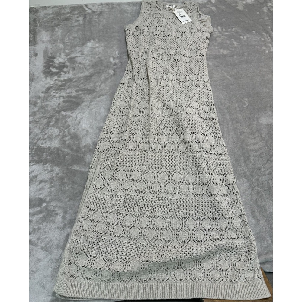 Splendid Women's Cream Open Knit Dress Size Small 2 Piece Sleeveless New w/ Tag
